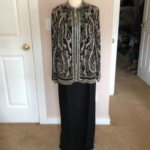 Two piece black formal dress
